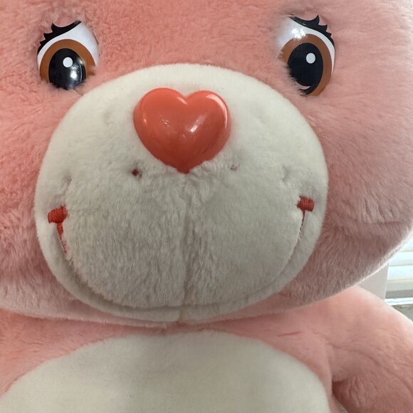 Care Bears Cheer Bear Plush Rainbow Jumbo 25 Inch 2002 Pink Cuddly Toy Pride - Picture 5 of 11